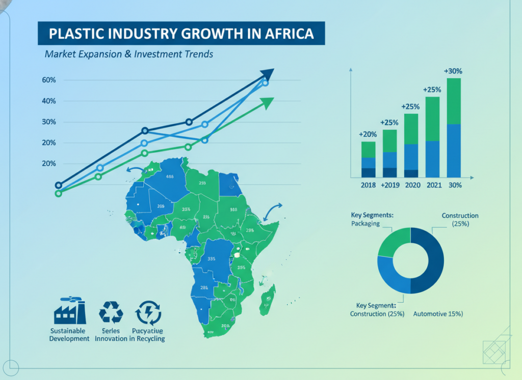 Graphique de croissance marché plasturgie Afrique