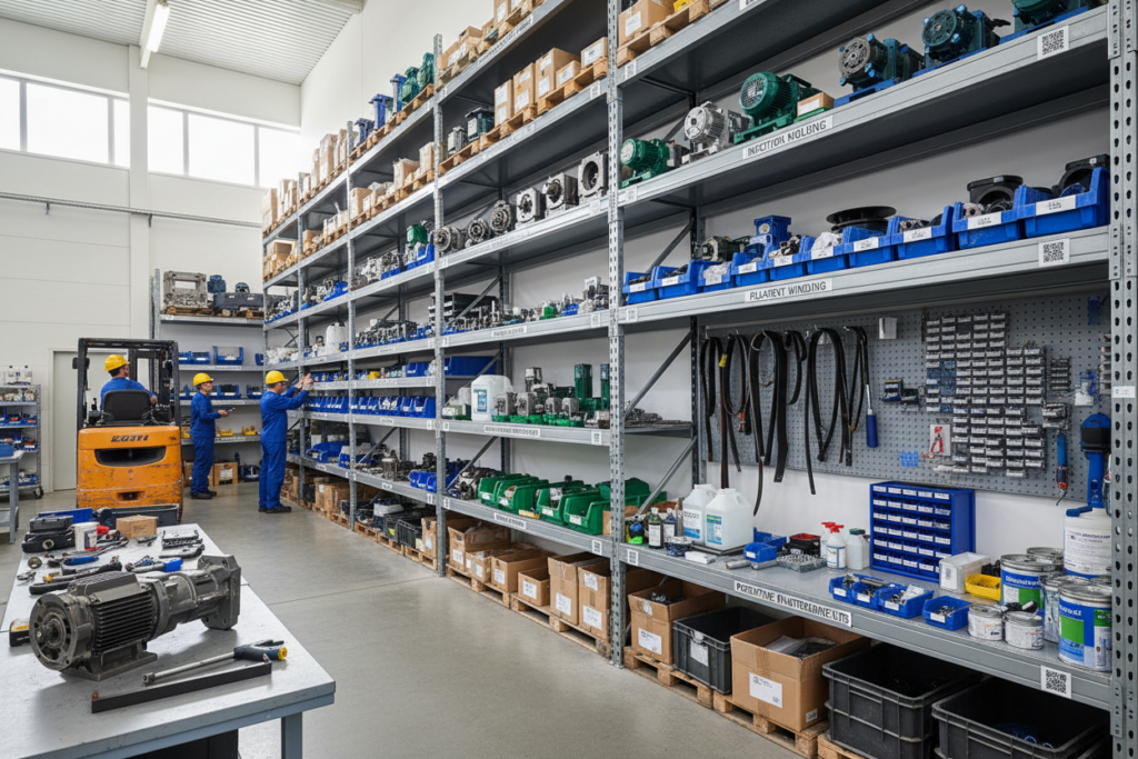 Stock pièces détachées maintenance plasturgie